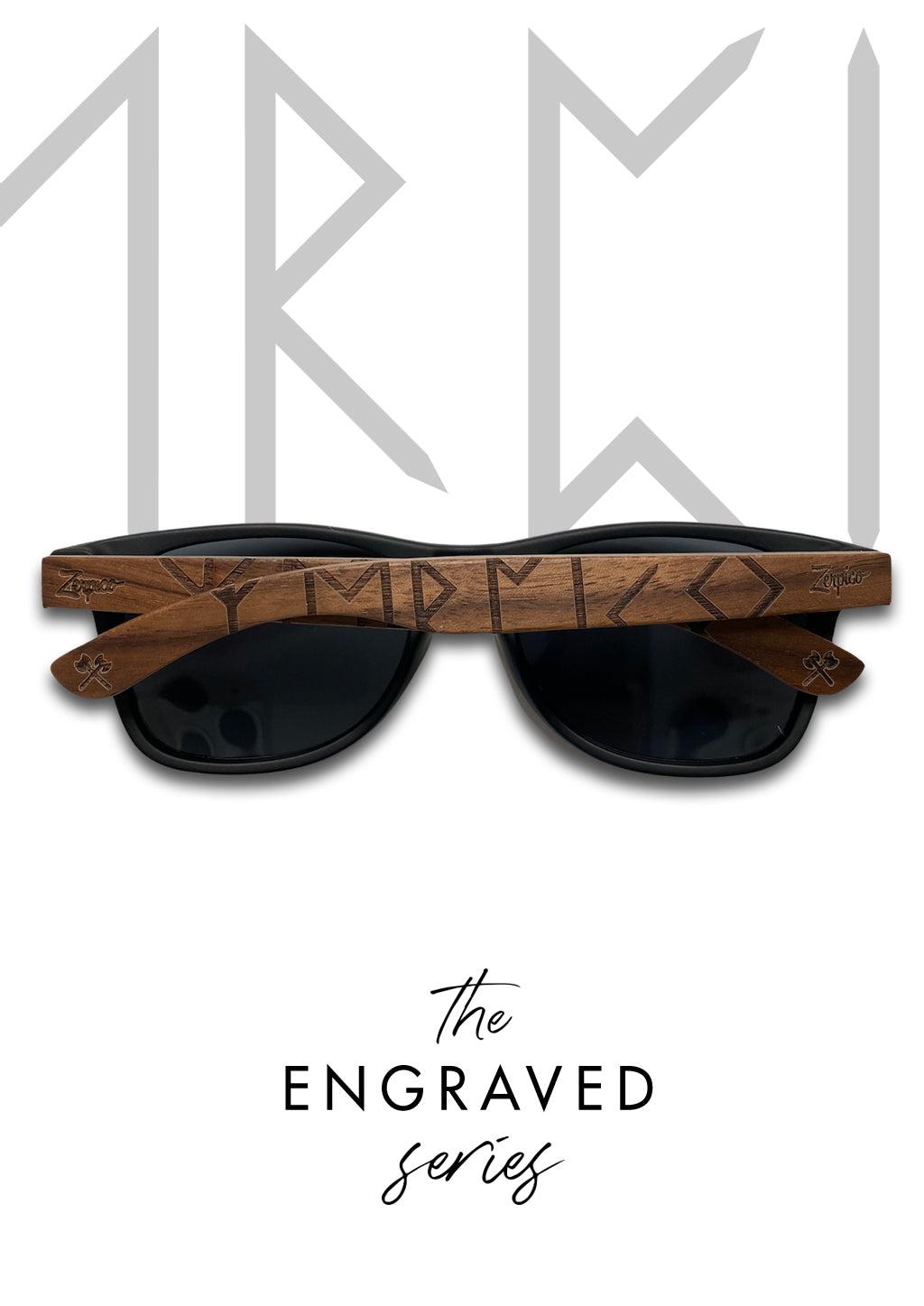 Eyewood | Engraved wooden sunglasses - Viking Runes