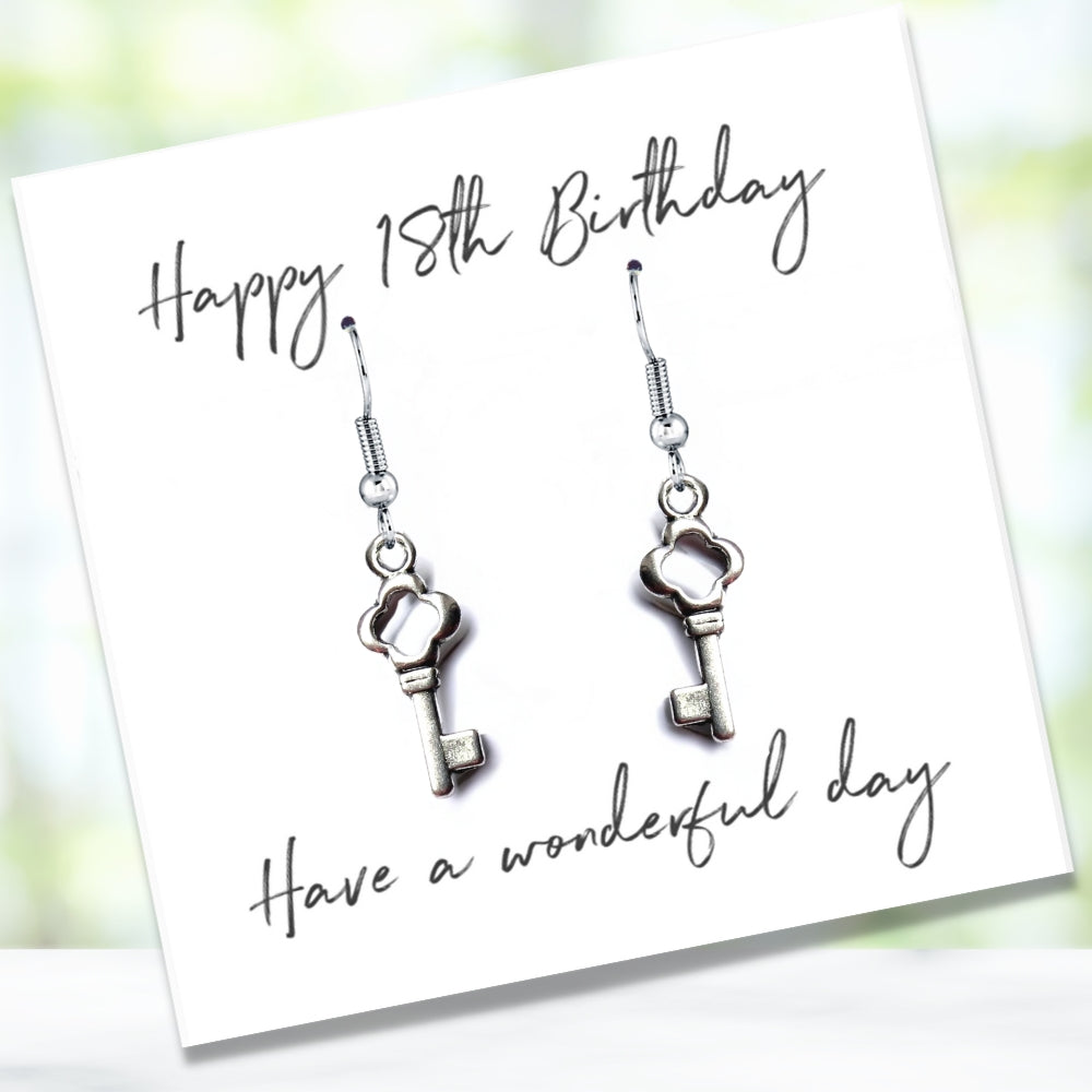 Happy 18th Birthday Earrings & Gift Card-0