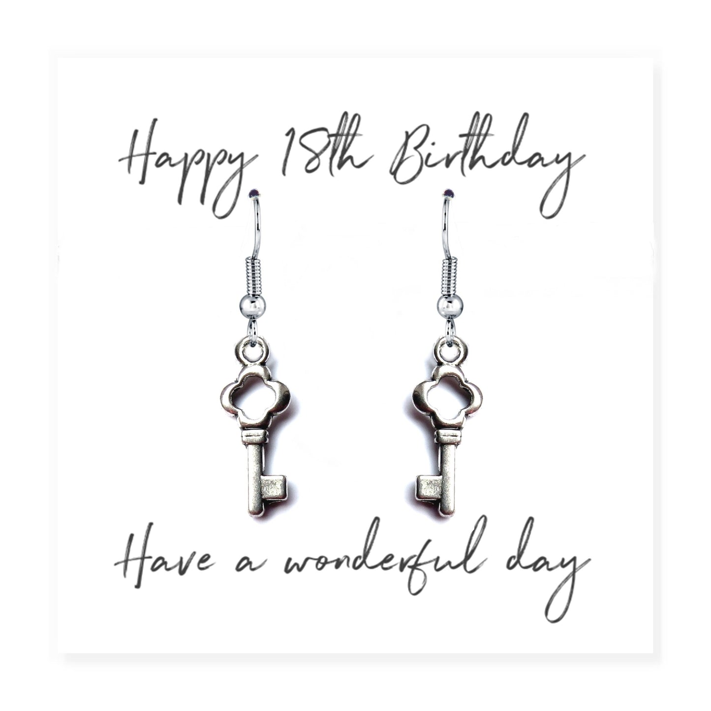 Happy 18th Birthday Earrings & Gift Card-3