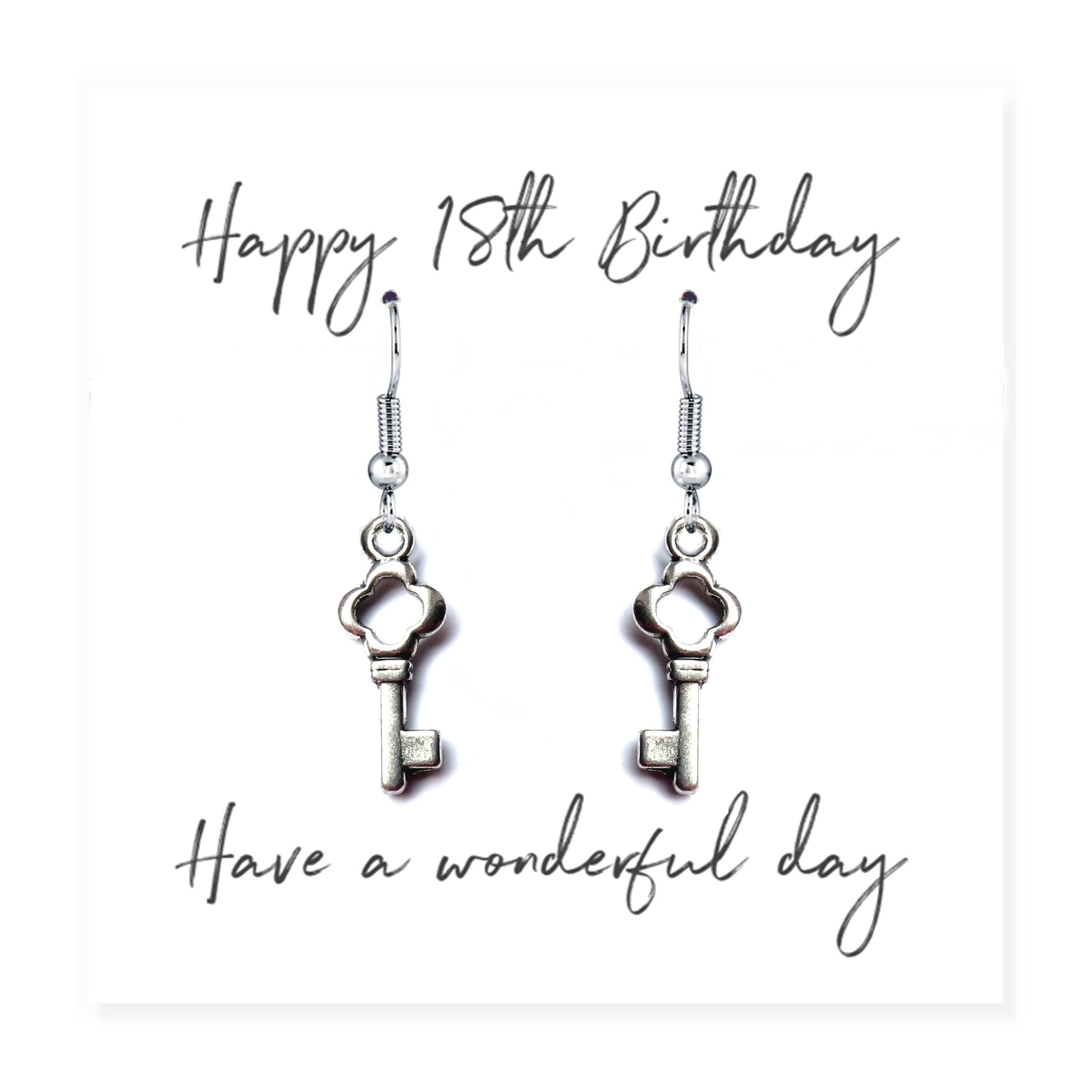 Happy 18th Birthday Earrings & Gift Card-3