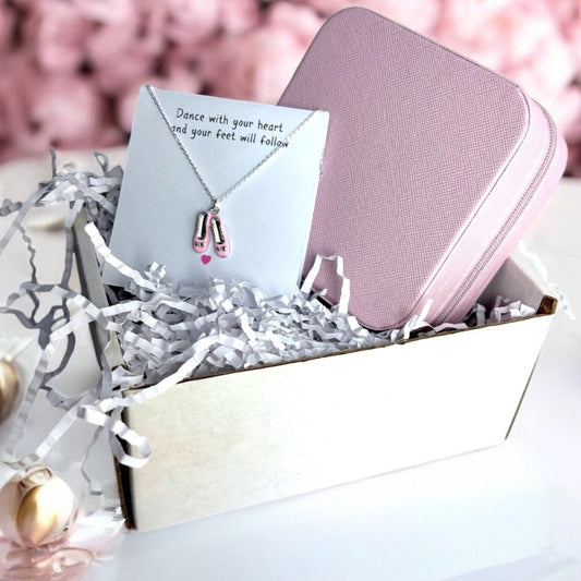 Ballet Shoes Necklace & Jewellery Box Gift-0