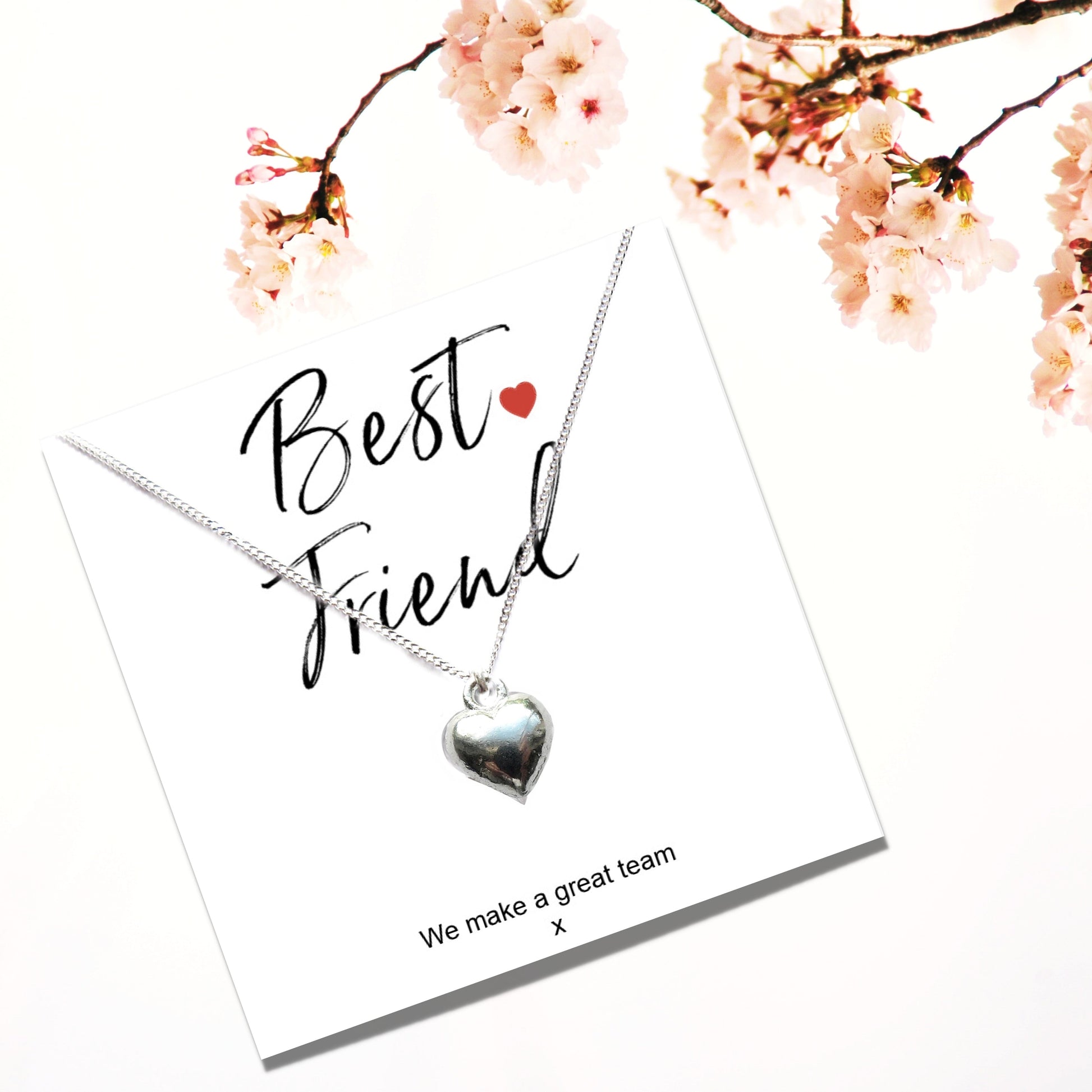 Best Friend Necklace & Card Gift-0
