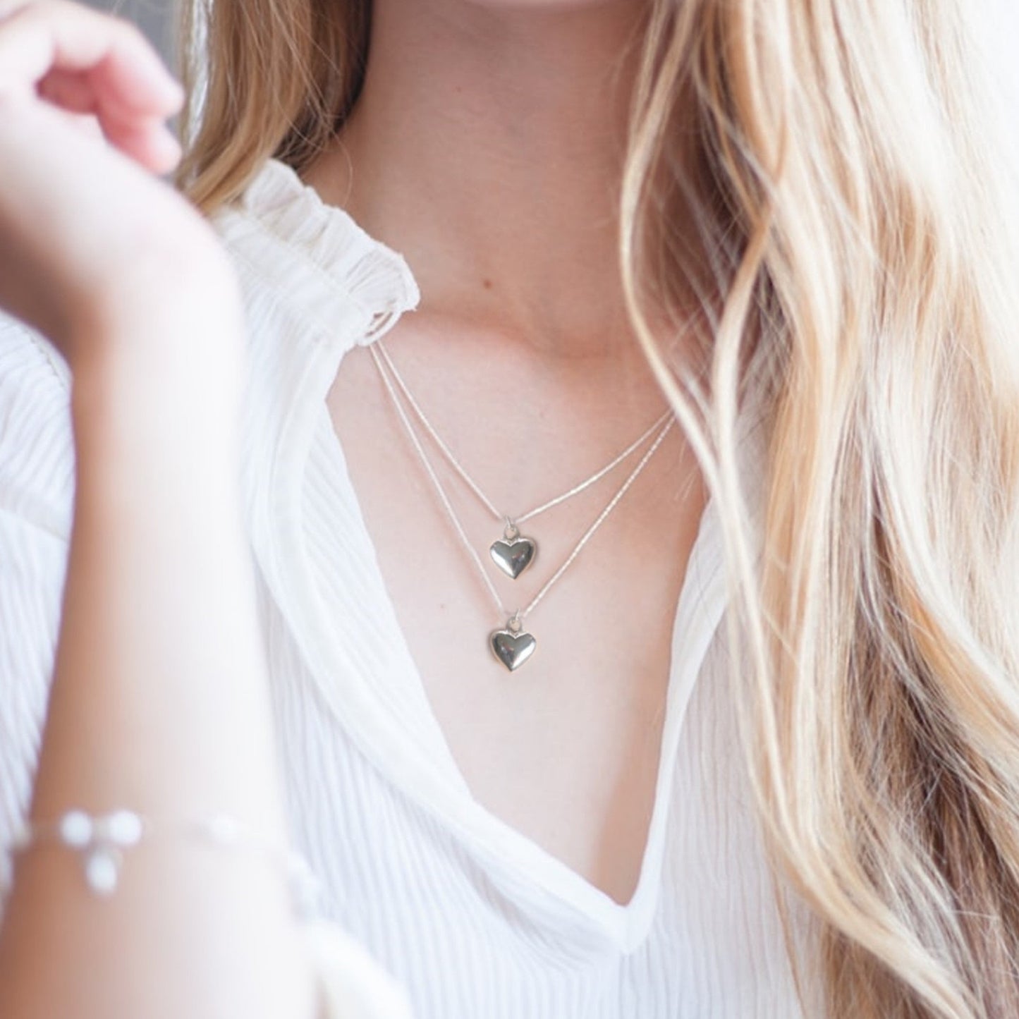 Happy Birthday Silver Heart Charm Necklace & Gift Card-1