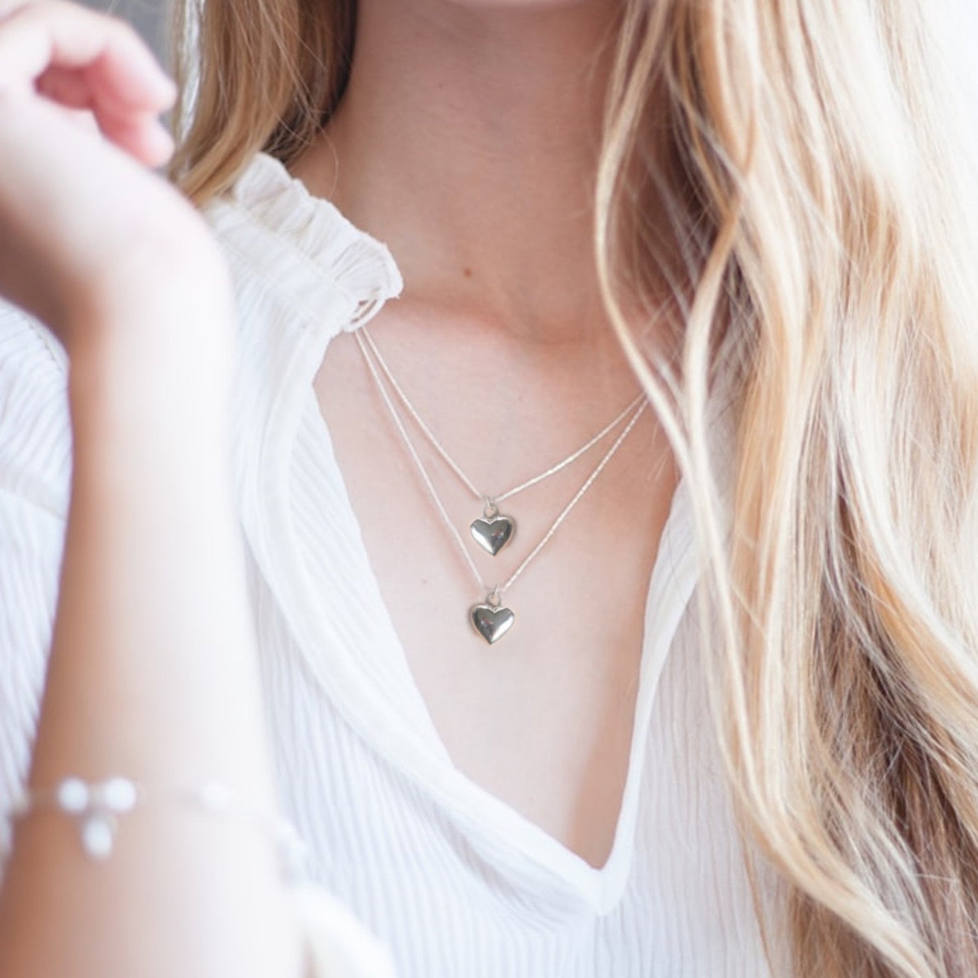 Happy Birthday Silver Heart Charm Necklace & Gift Card-1
