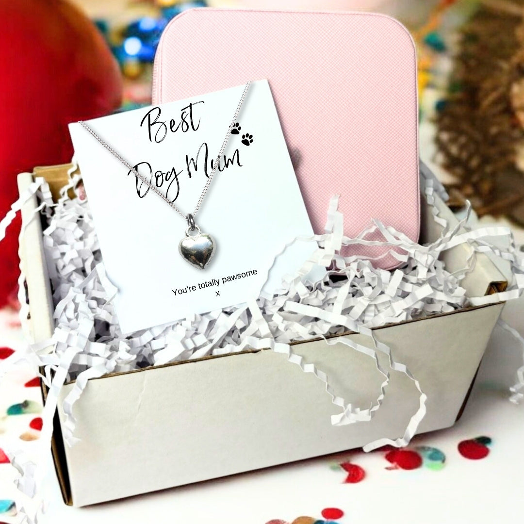 Best Dog Mum Necklace & Jewellery Box Gift-0