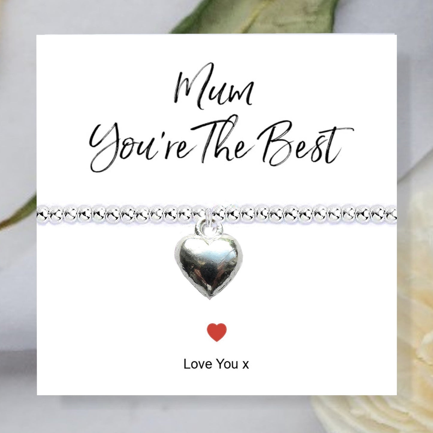 Mum You're The Best Stretch Beaded Bracelet & Gift Card-0