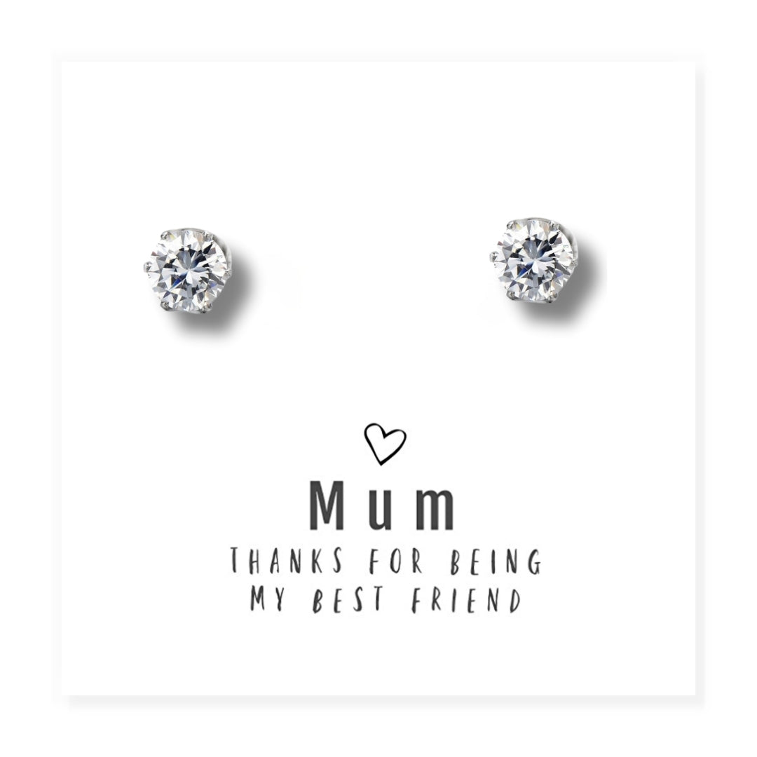 Mum Thanks For Being My Best Friend - Earrings & Gift Card-4
