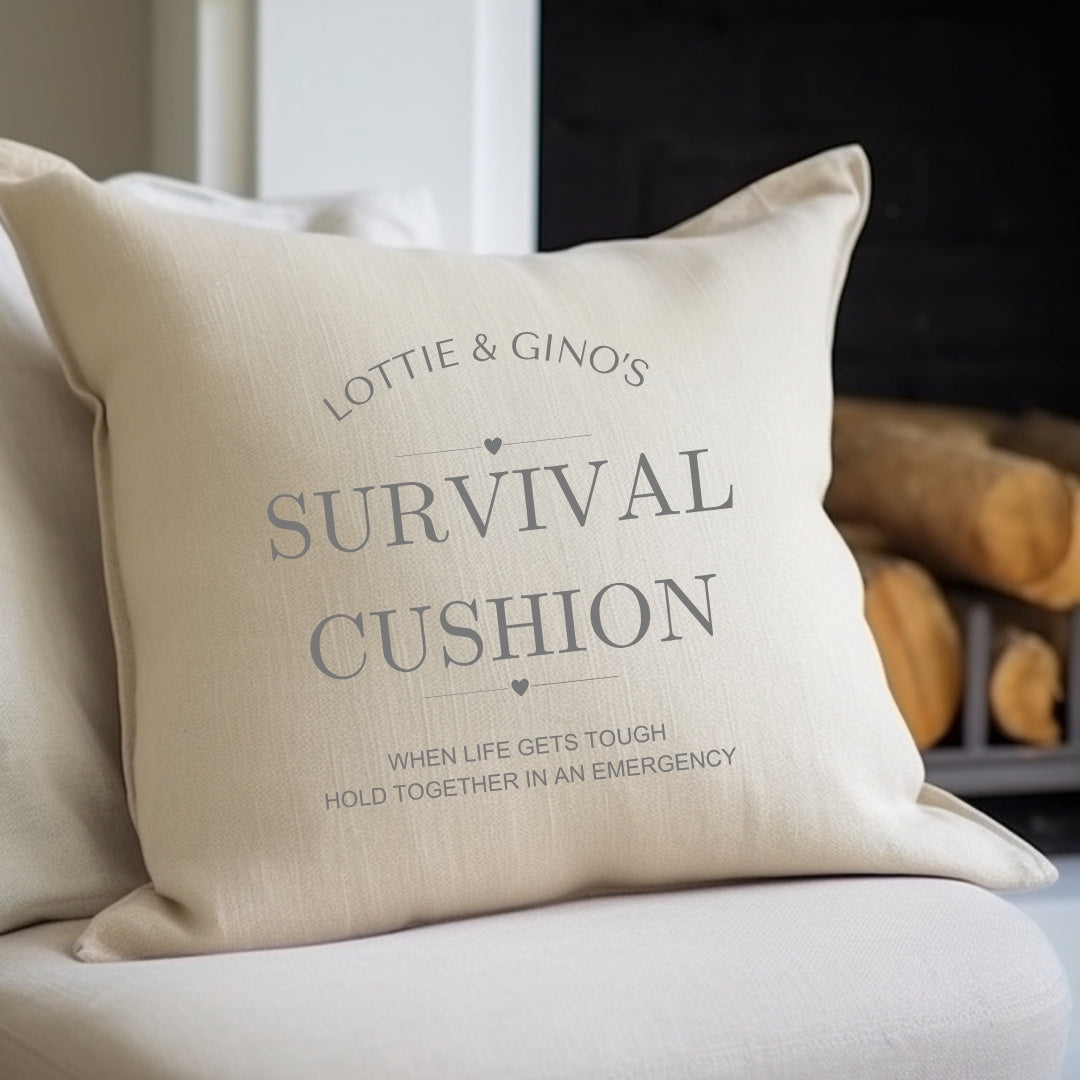 Personalised Couples Survival Cushion Gift-0