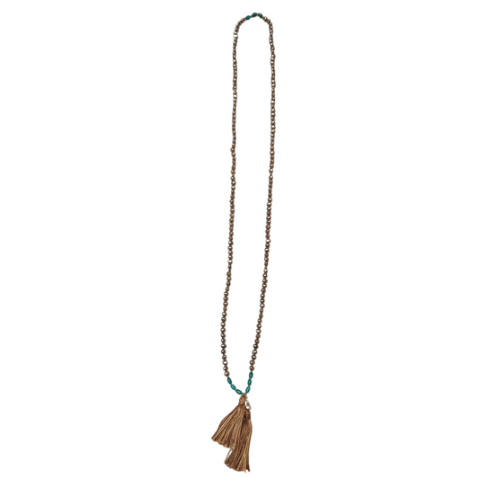 Karuna Mani Mala | Chocolate & White Pearl Mala for Compassion & Spiritual Longing-0