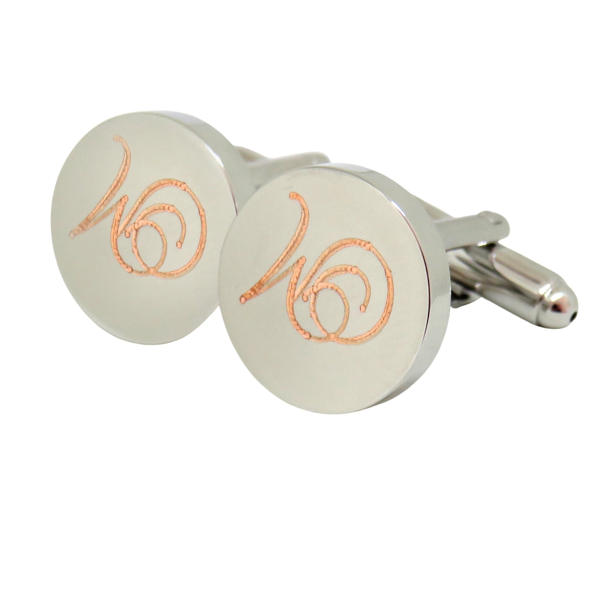 Personalised Balmoral Round Cufflinks - Initials Gift-0