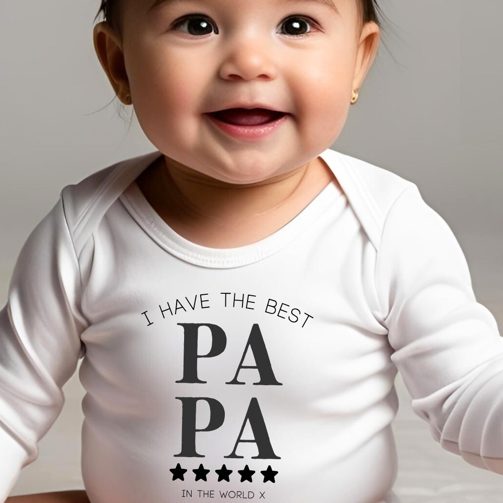 I Have The Best PAPA Baby Outfit Baby Gifts-2