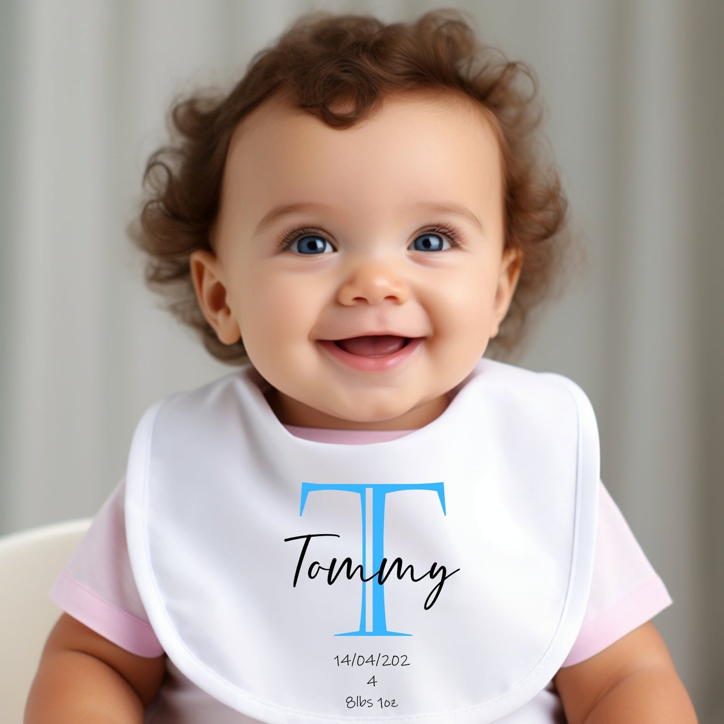 Personalised Blue Initial Baby Outfit Baby Gifts-2