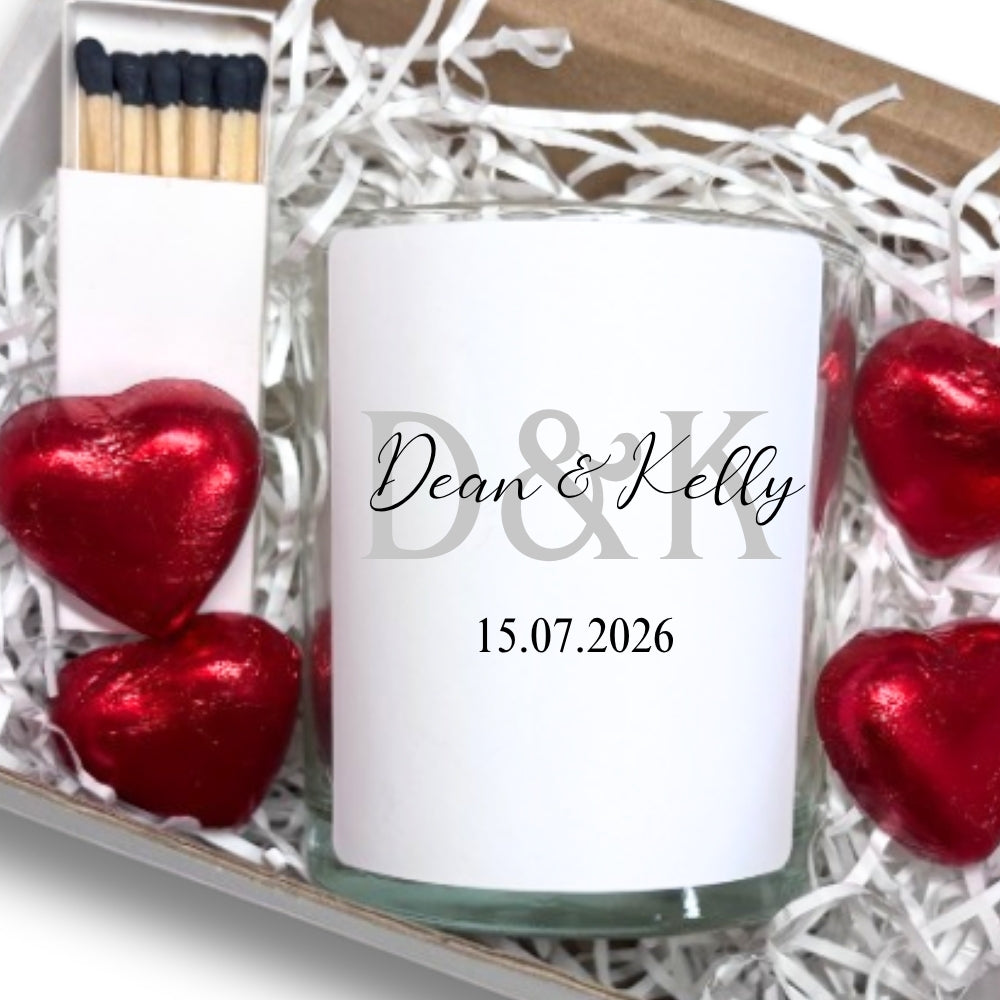 Personalised Mr & Mrs Couples Initial Candle Gift-0