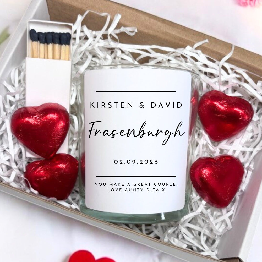 Personalised Minimalist Wedding Candle Gift-0