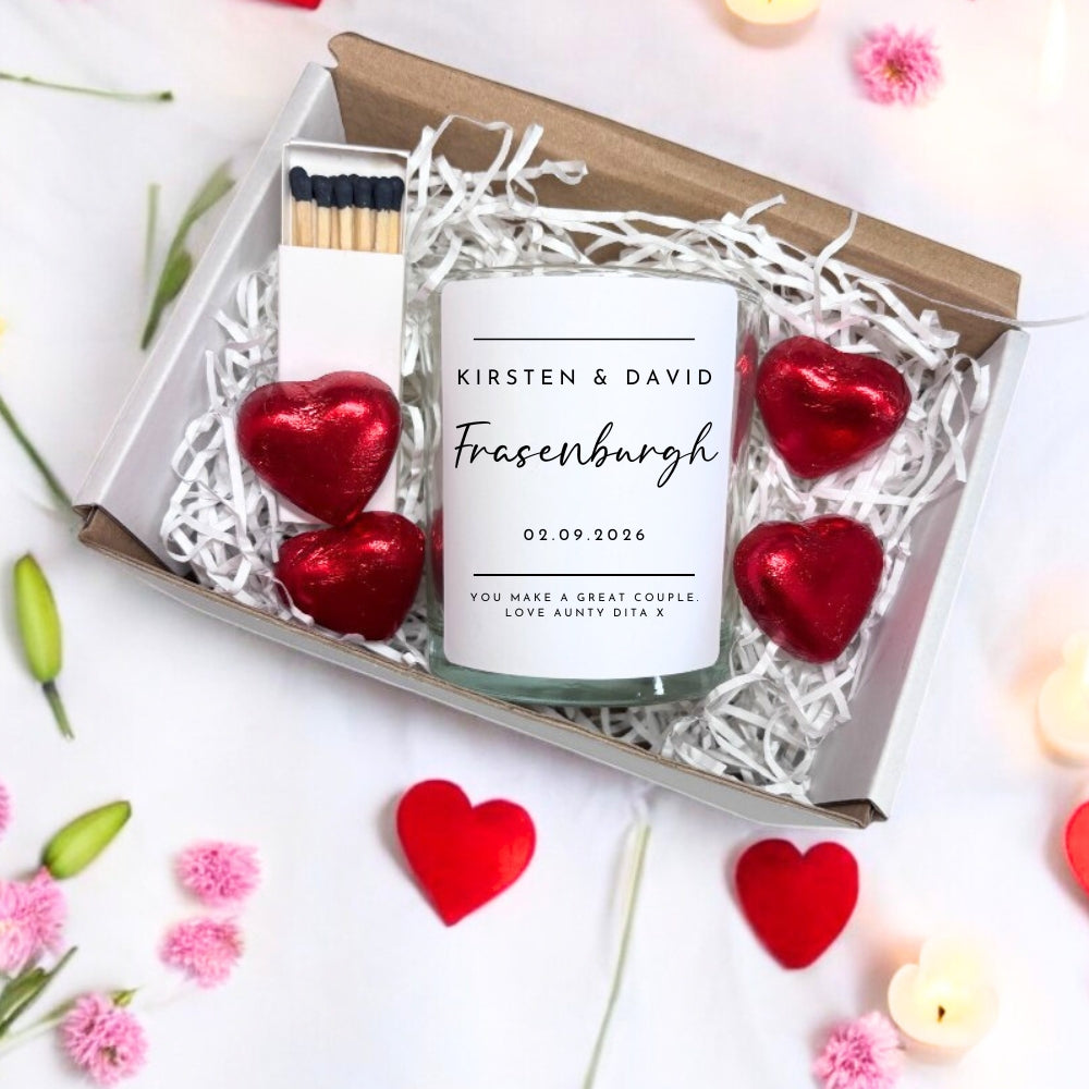 Personalised Minimalist Wedding Candle Gift-3