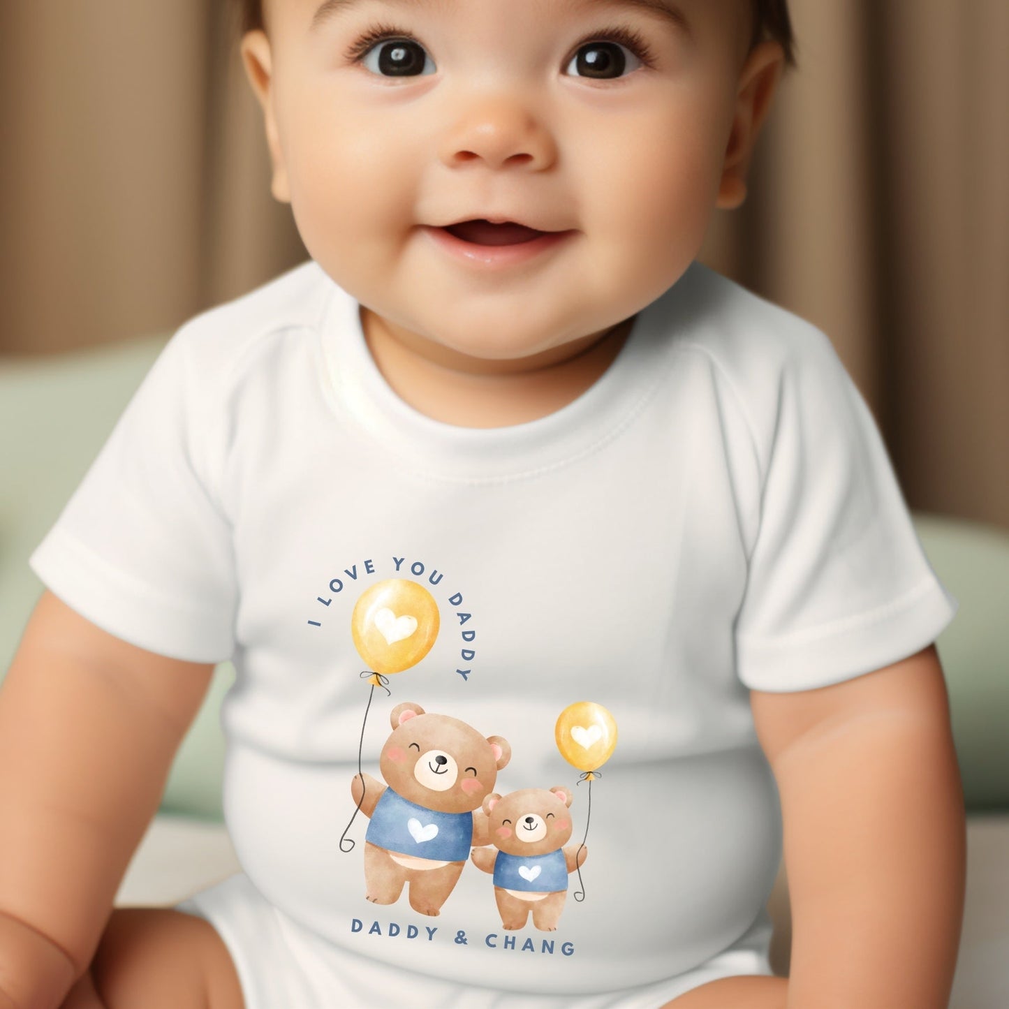 Personalised Daddy & Baby Bear Outfit Bib, Vest, Grow Baby Gifts