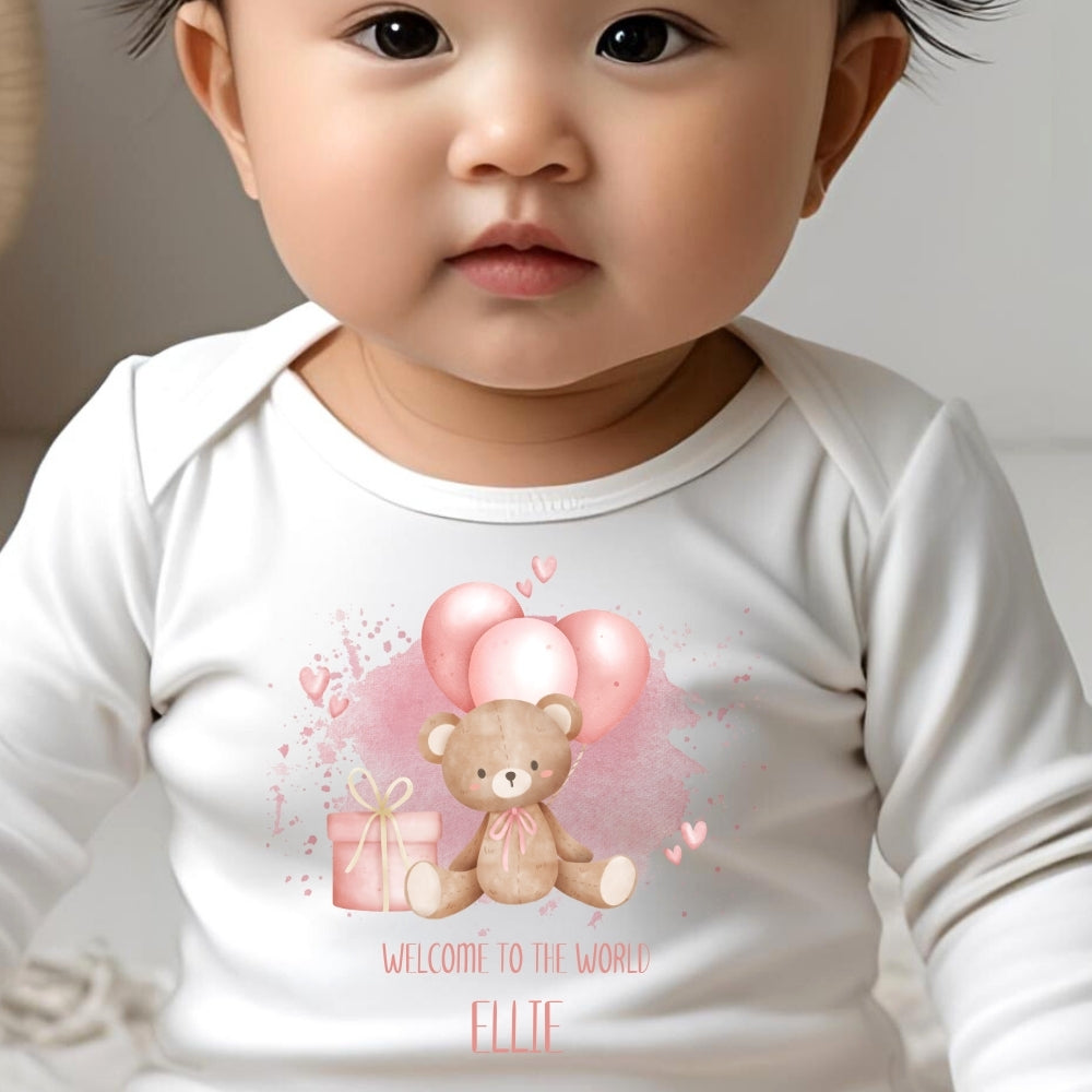 Personalised Baby Girl Baby Outfit Baby Gifts-0