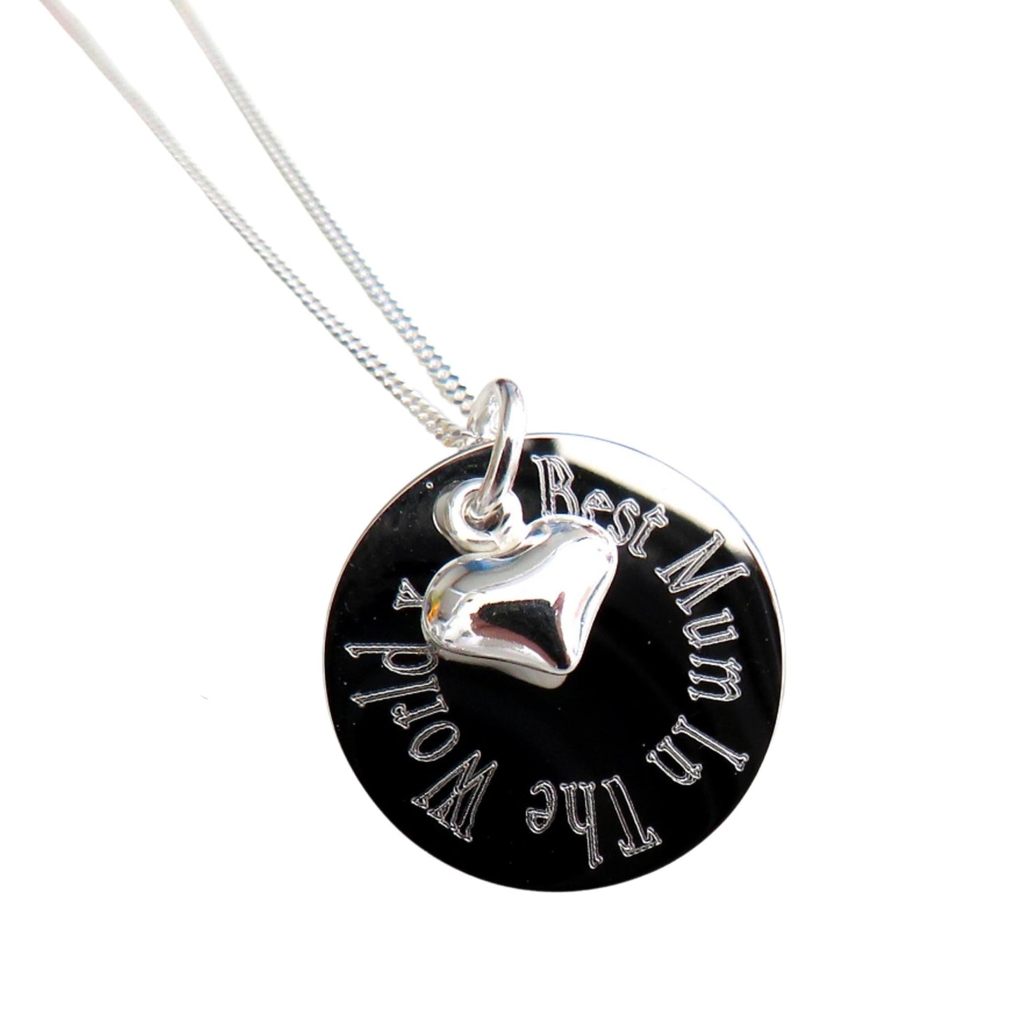 Best Mum In The World Heart Charm Necklace Gift-3