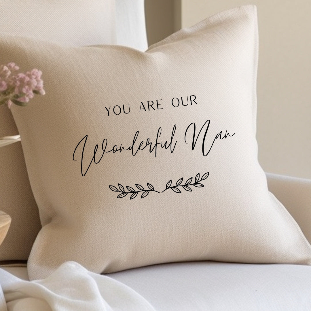 Personalised Wonderful Nan,Gran,Grandma Cushion Gift-0