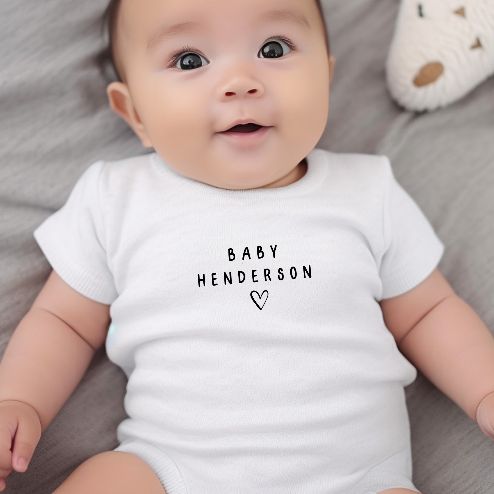 Personalised Surname Baby Outfit Baby Gifts-0