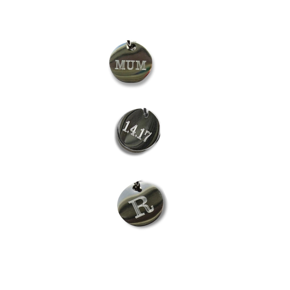 Personalised Silver Double Mini Disc Engraved Necklace Gift-4