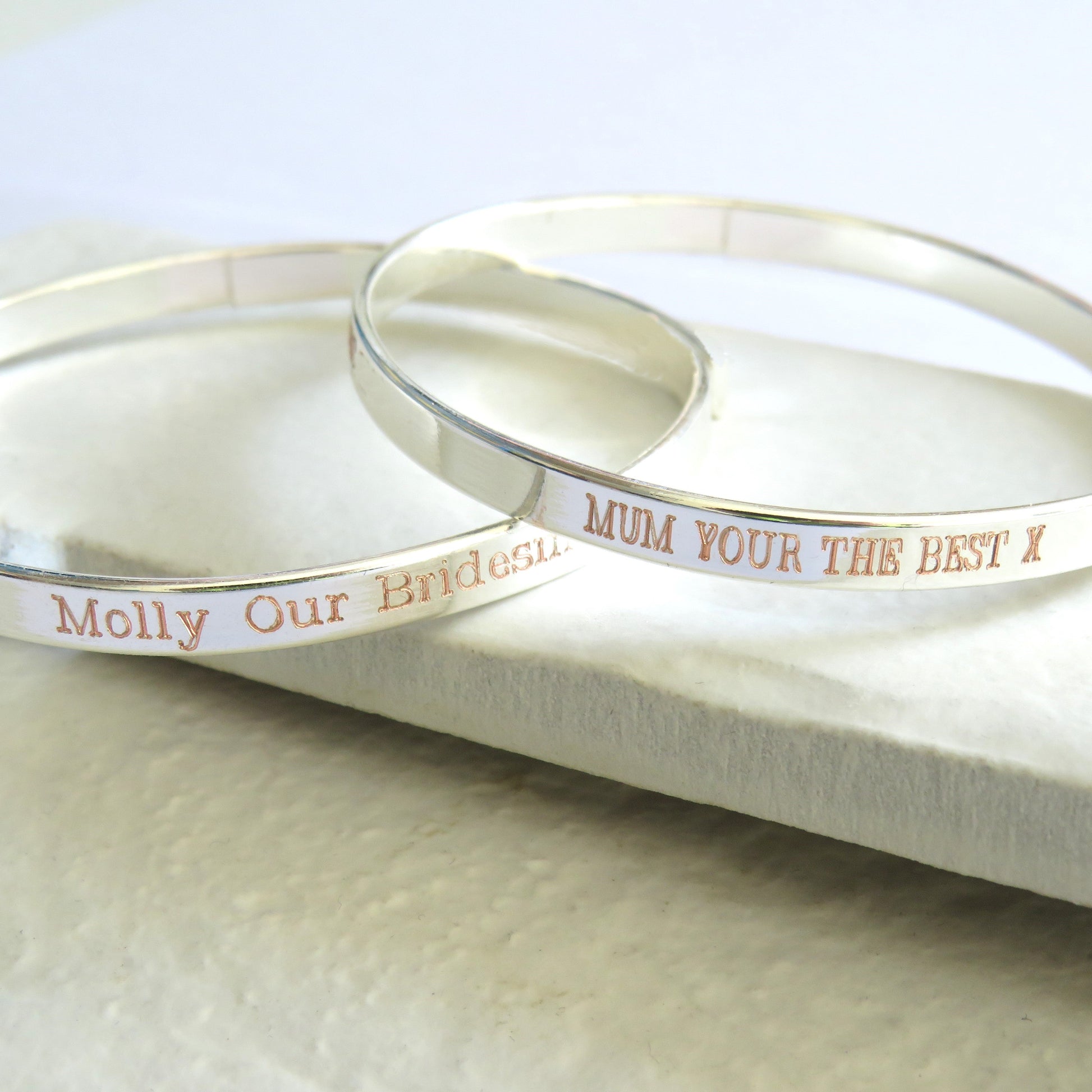Personalised Clarendon Thin Bangle Gift-0