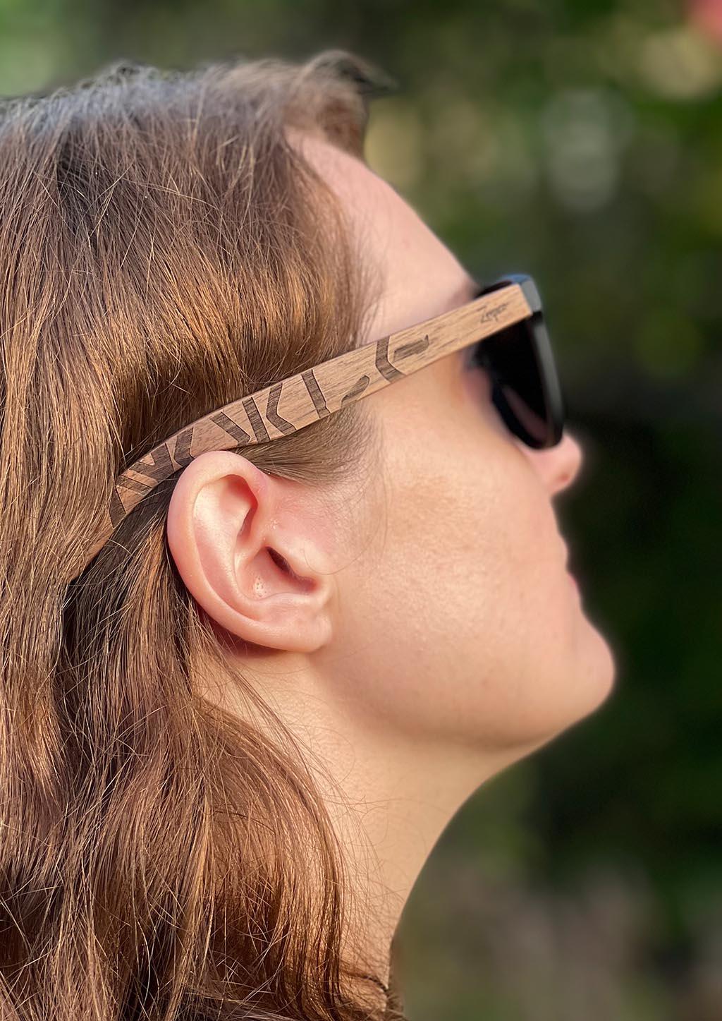 Eyewood | Engraved wooden sunglasses - Viking Runes - Norway