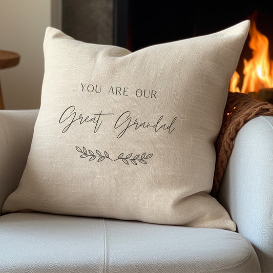 Personalised Great Grandad, Papa, Pop's Cushion Gift-0
