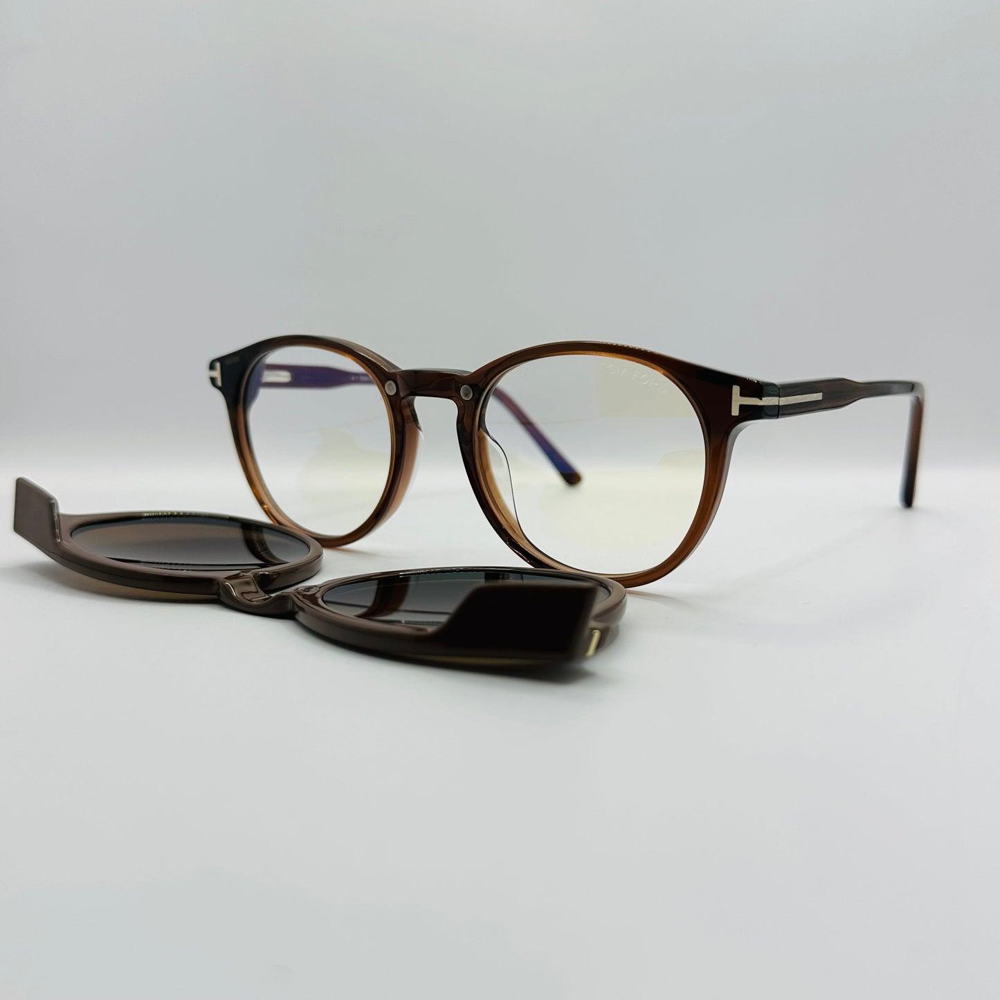 Tom Ford Eco TF5823-B 052 Blue Control With Clip On-9