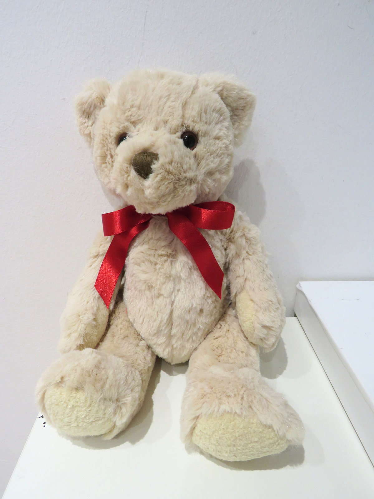 Personalised Teddy Bear & Edge Disc, Red Ribbon Gift-3