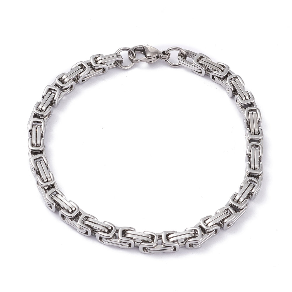 Men's Aztec Chain Silver Bracelet Gift-1