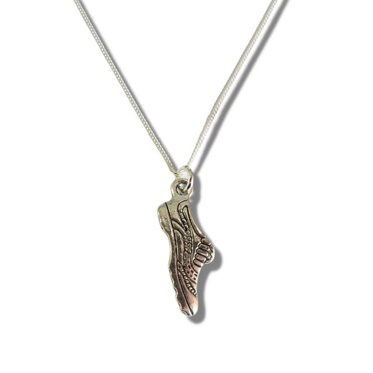 Running Shoe Silver Necklace Gift-0