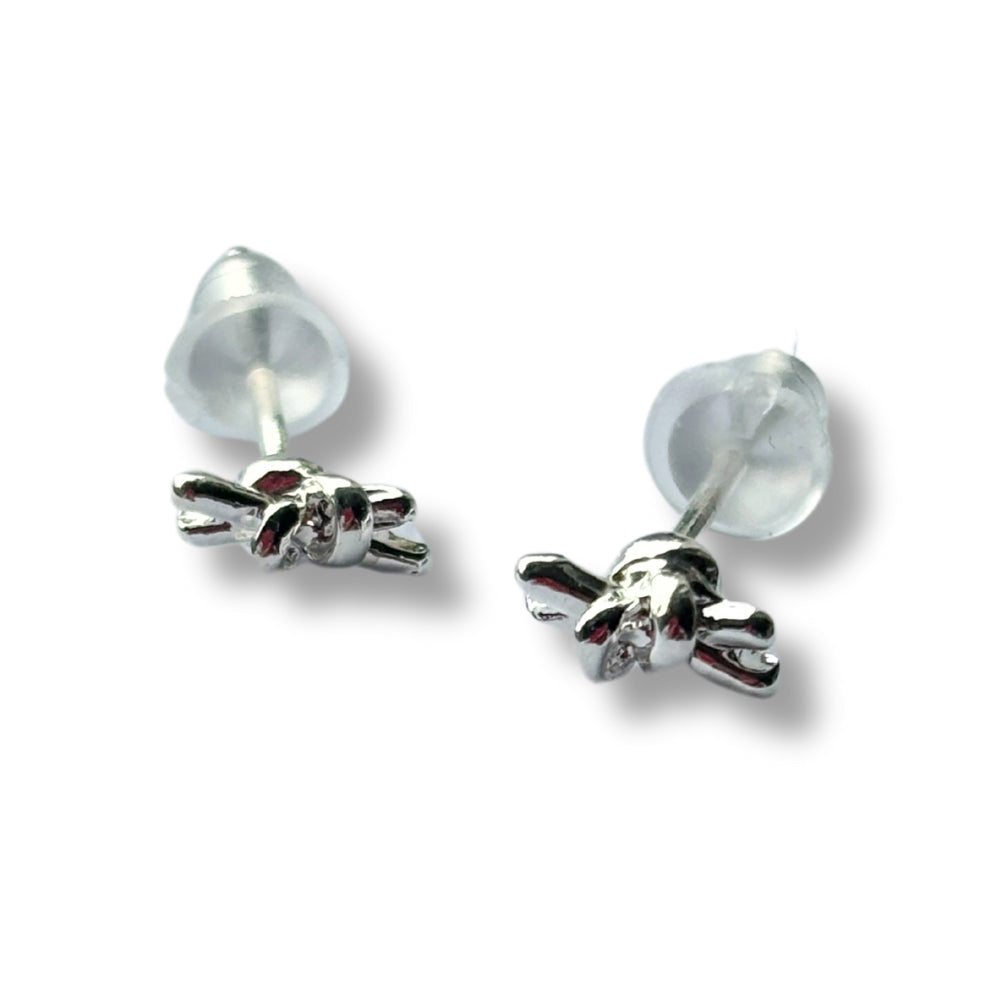 Tiny Knot Stud Earrings Gift-0