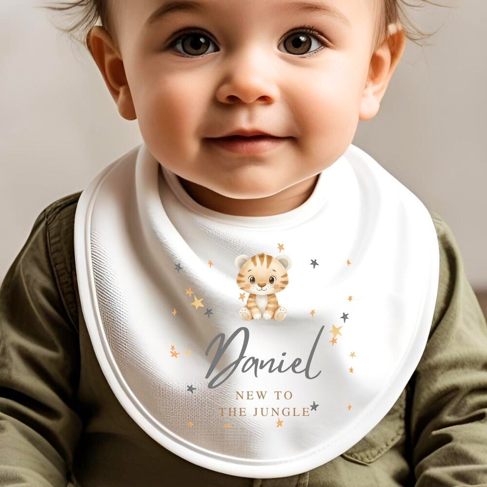 Personalised New to the Jungle Tiger Baby Outfit Baby Gifts-2