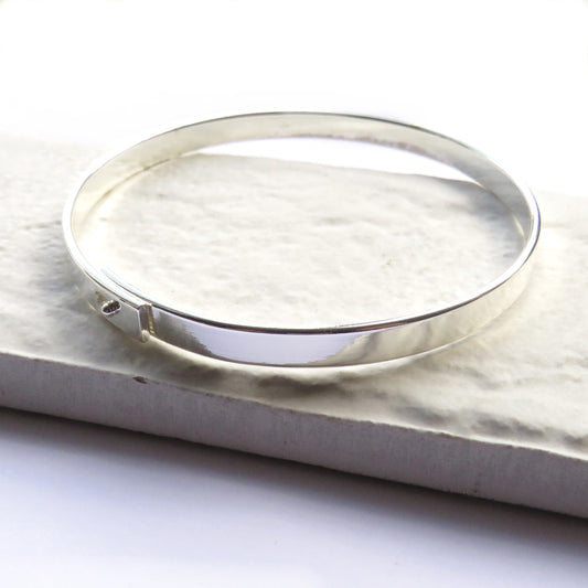 Silver Thin Bangle Gift-0