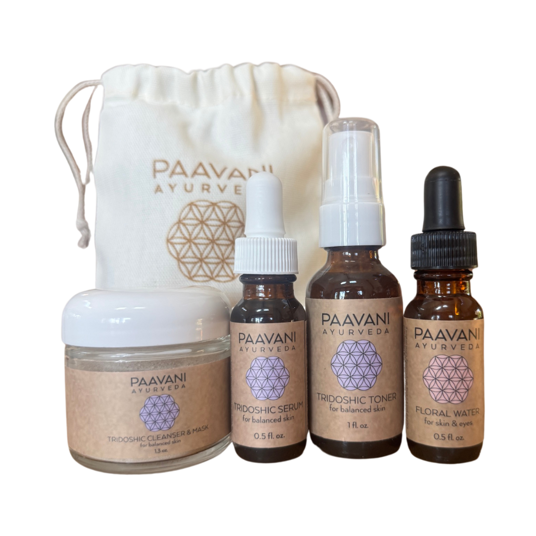 Tridoshic Skincare Ritual | Travel Size Ayurvedic Set for Balanced Skin-0