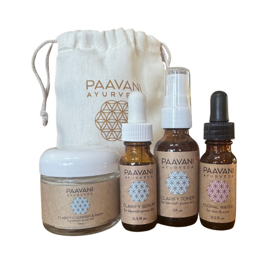 Clarify Skincare Ritual | Travel Size Ayurvedic Skincare Set for Acne & Oily Skin-0