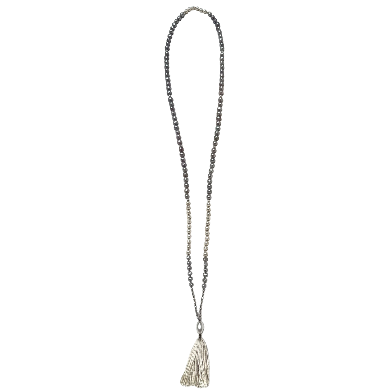 Sankalpa Mala | Grey Pearl Mala for Intention & Truth-0