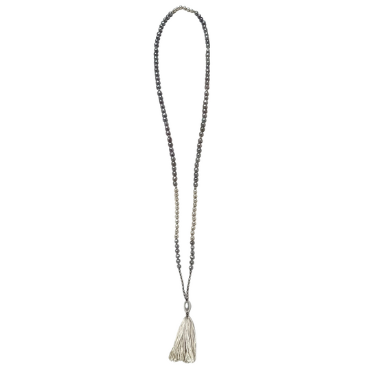 Sankalpa Mala | Grey Pearl Mala for Intention & Truth-0