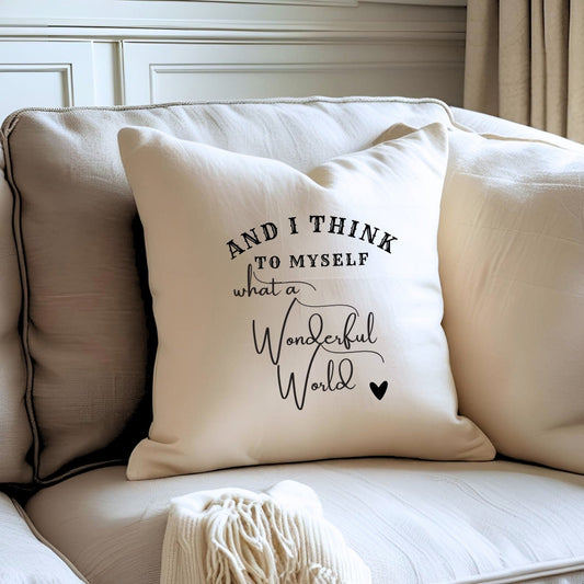 What A Wonderful World Cushion Gift-0