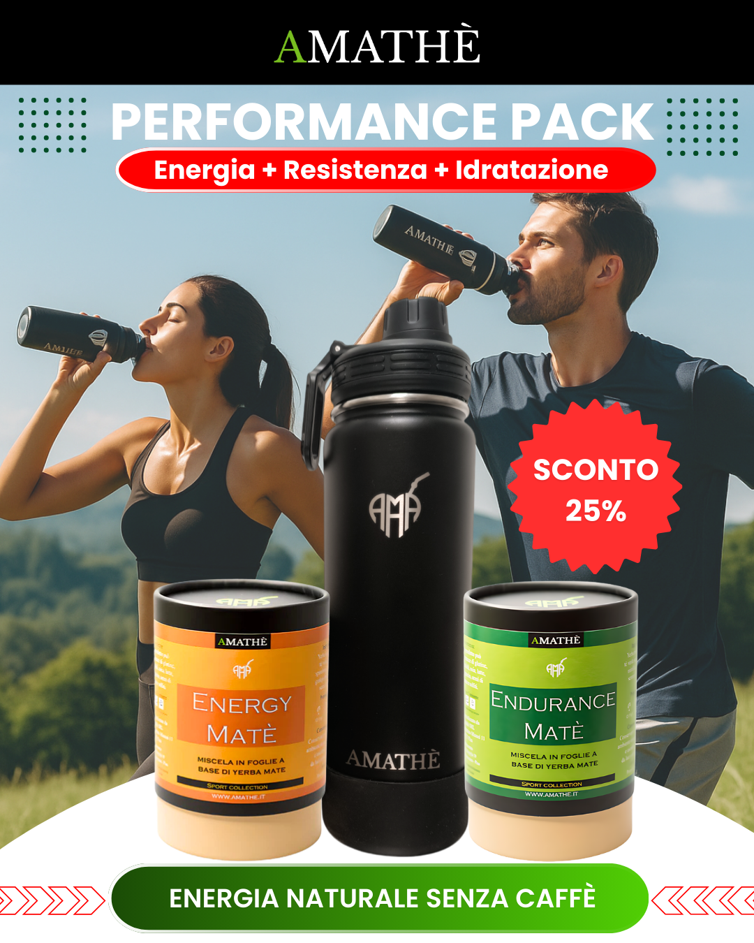 Performance Kit – Energy Matè + Endurance Matè + Borraccia.-1